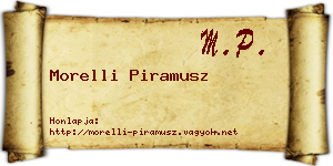 Morelli Piramusz névjegykártya